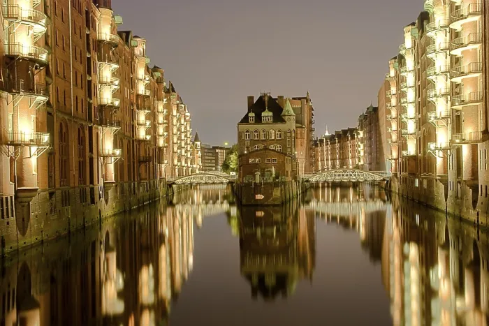 Framed Print : Illumination at night at the Speicher City Framed Print : Illumination at night at the Speicher City