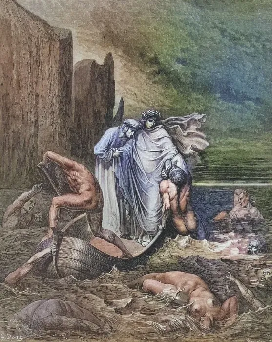 Framed Print : Illustration by Gustave Dore (1832-1883) for Dante's Inferno