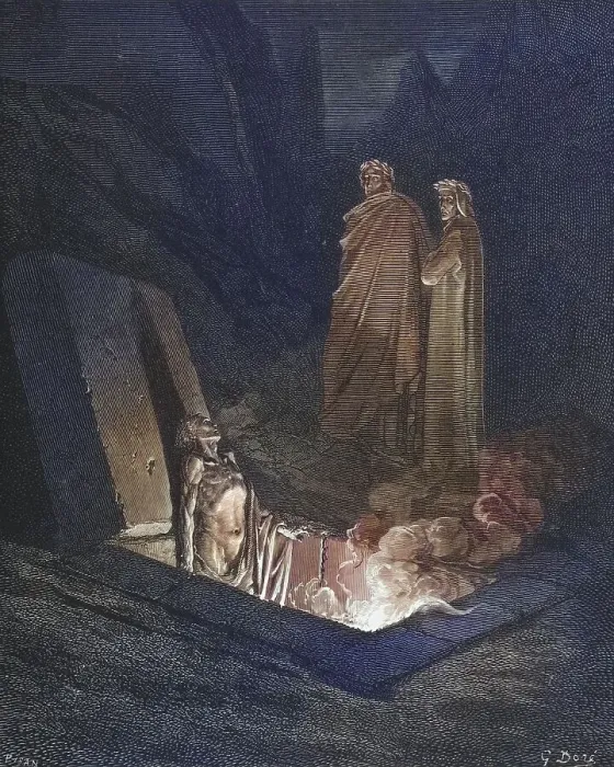 Framed Print : Illustration by Gustave Dore (1832-1883) for Inferno by Dante Alighieri Canto