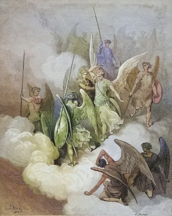 Framed Print : Illustration by Gustave Dore (1832-1883) for Paradise Lost
