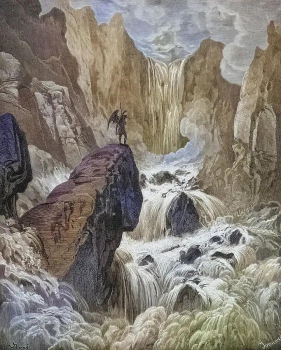 Framed Print : Illustration by Gustave Dore (1832-1883) for Paradise Lost