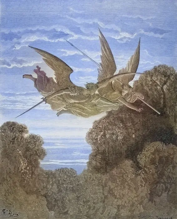Framed Print : Illustration by Gustave Dore (1832-1883) for Paradise Lost Framed Print : Illustration by Gustave Dore (1832-1883) for Paradise Lost