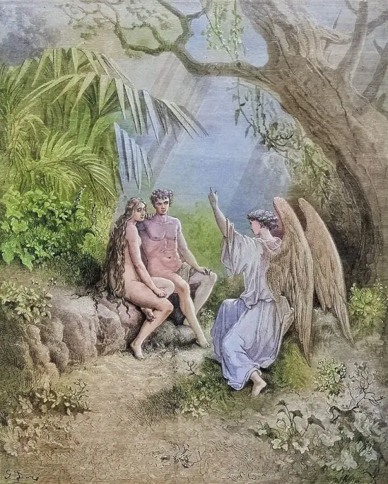 Framed Print : Illustration by Gustave Dore (1832-1883) for Paradise Lost