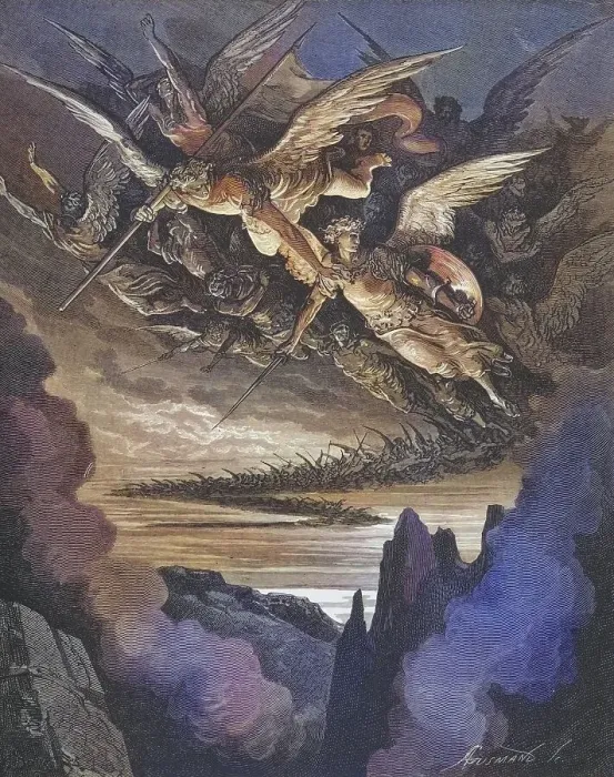 Framed Print : Illustration by Gustave Dore (1832-1883) for Paradise Lost Framed Print : Illustration by Gustave Dore (1832-1883) for Paradise Lost