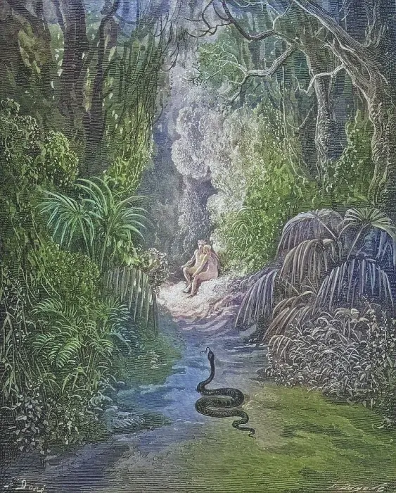Framed Print : Illustration by Gustave Dore (1832-1883) for Paradise Lost