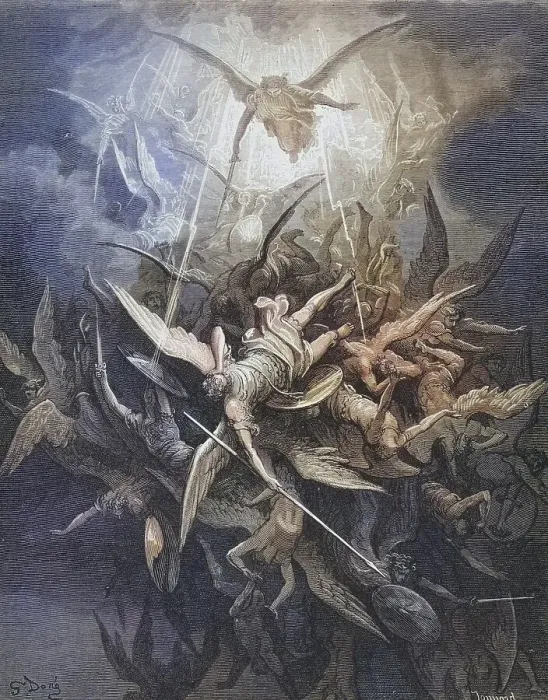 Framed Print : Illustration by Gustave Dore (1832-1883) for Paradise Lost Framed Print : Illustration by Gustave Dore (1832-1883) for Paradise Lost