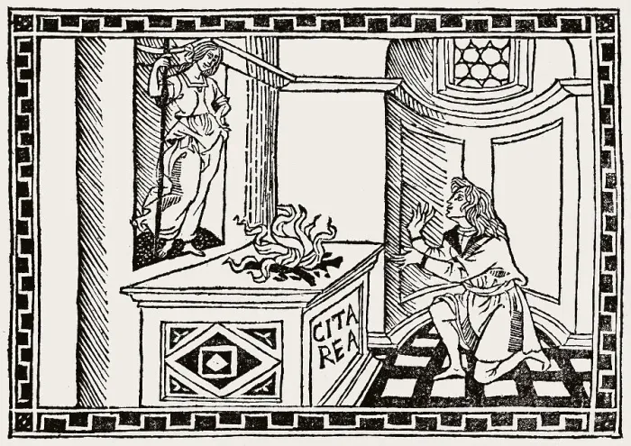 Framed Print : Illustration from „La Giostra di Giuliano de Medici by Angelo Poliziano