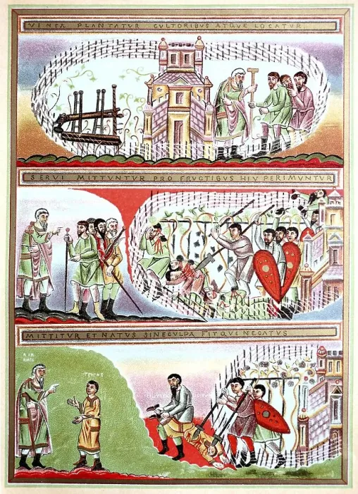 Framed Print : Illustrations of the Parable of the Vineyard