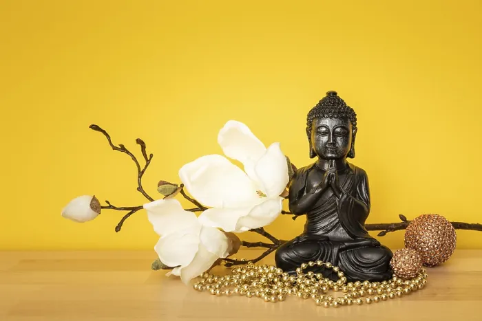Framed Print : An image of a buddha statue sign for peace and wisdom