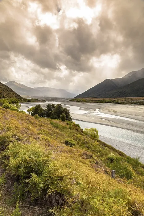 Framed Print : An image of a dramatic landscape scenery Arthur's pass in south New Zealand An image of a dramatic landscape