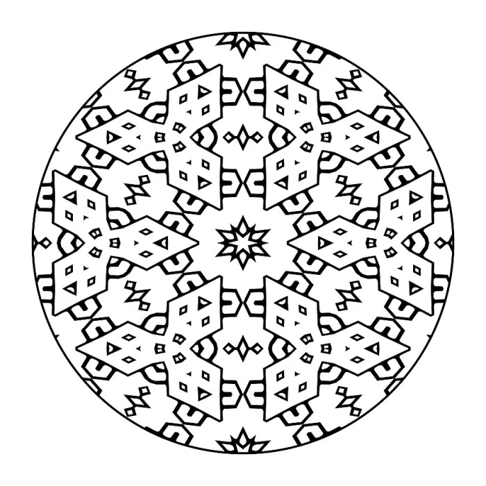 Framed Print : An image of a nice Mandala black and white Framed Print : An image of a nice Mandala black and white