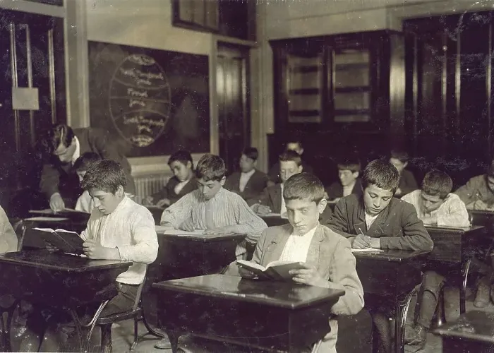 Framed Print : Immigrants in the Night School