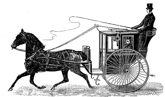 Framed Print : Imperial Brougham Hansom carriage Framed Print : Imperial Brougham Hansom carriage