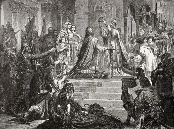 Framed Print : Imperial Coronation of Charlemagne as Emperor by Pope Leo III