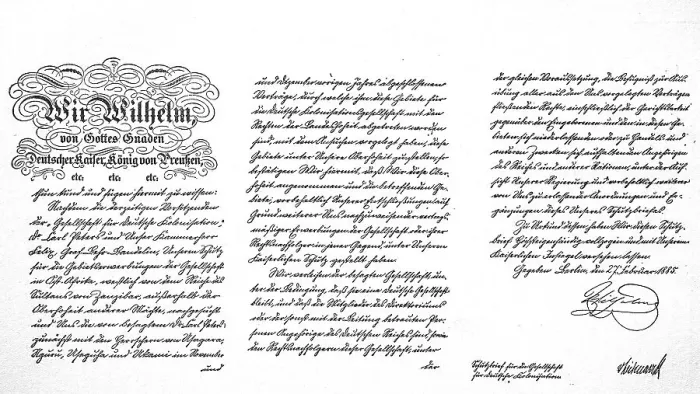 Framed Print : Imperial letter of protection for the Gesellschaft fuer deutsche Kolonisation Framed Print : Imperial letter of protection for the Gesellschaft fuer deutsche Kolonisation