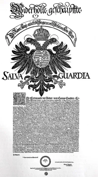 Framed Print : Imperial letter of protection for Nuremberg Framed Print : Imperial letter of protection for Nuremberg