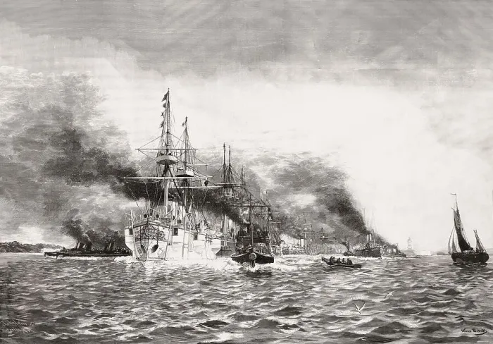 Framed Print : Imperial War Harbour of Kiel, Germany