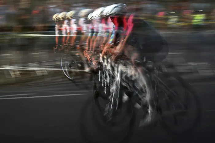 Framed Print : Impressions of the Tour de Neuss cycling race