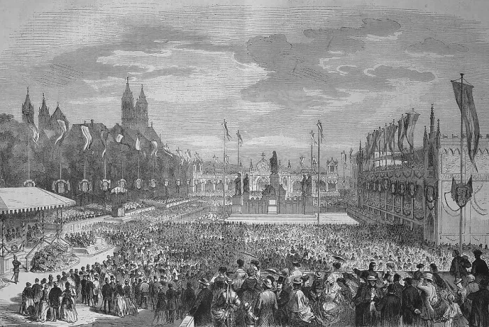 Framed Print : Inauguration ceremony for the Luther Monument in Worms on 25 June 1868 Framed Print : Inauguration ceremony for the Luther Monument in Worms on 25 June 1868