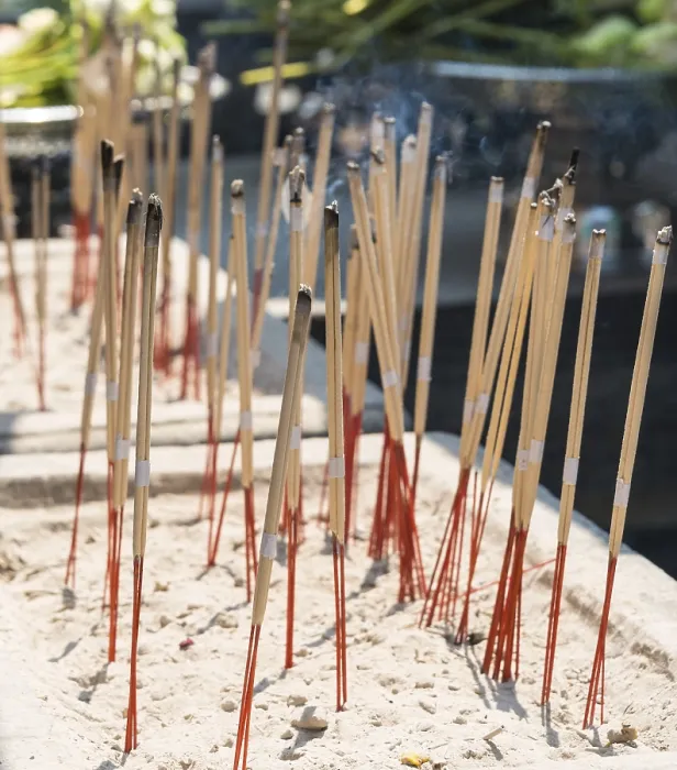Framed Print : Incense sticks, Wat Phra Kaeo Temple