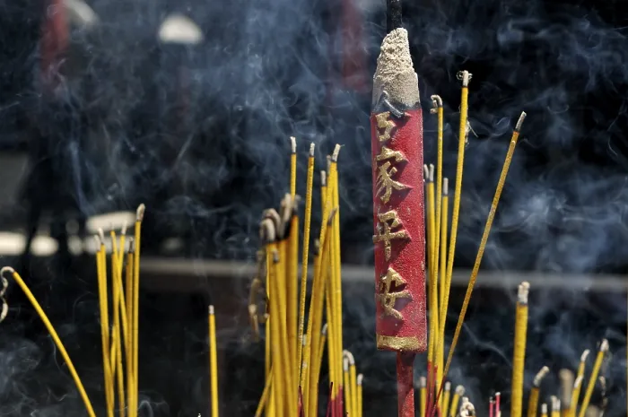 Framed Print : Incense, Vietnam, Southeast Asia, Asia