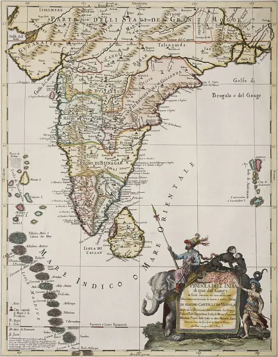 Framed Print : India, Ceylon and the Maldives