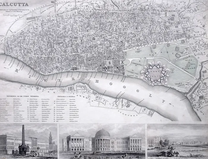 Framed Print : India map, map of Calcutta Kolkata showing public buildings and churches etc, India, Asia Framed Print : India map, map of Calcutta Kolkata showing public buildings and churches etc, India, Asia