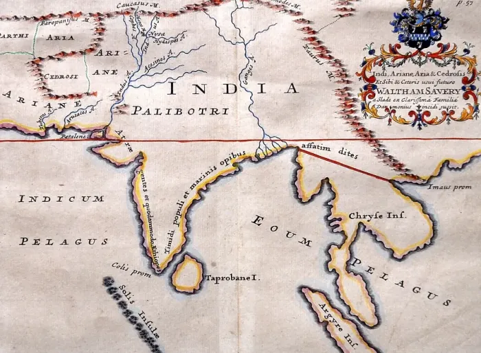 Framed Print : India map, waltham savery