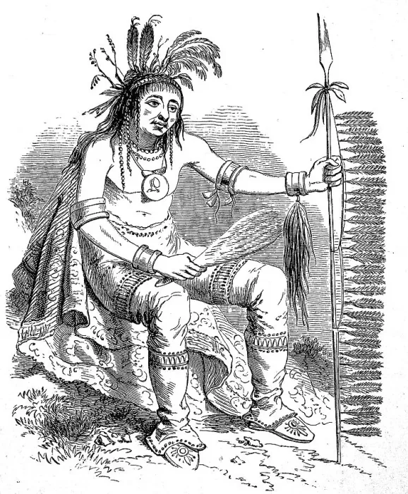 Framed Print : Indian from the Chippewas tribe from the Wisconsin region Framed Print : Indian from the Chippewas tribe from the Wisconsin region