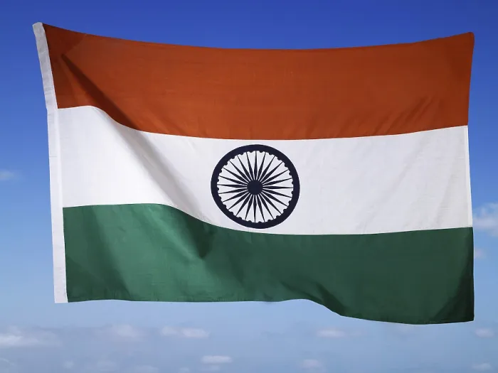 Framed Print : Indian national flag against blue sky Framed Print : Indian national flag against blue sky