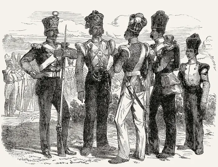 Framed Print : Indian sepoys, Anglo-Persian War, 1856, 1857