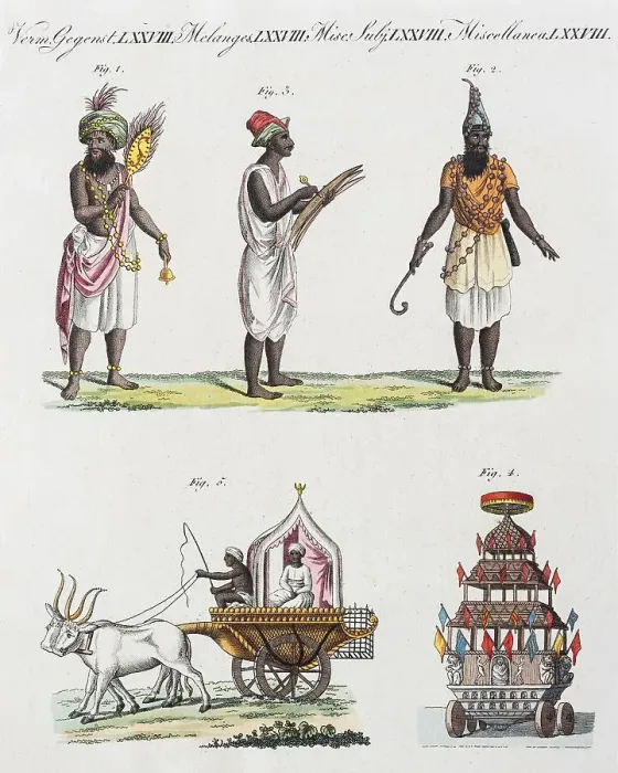 Framed Print : Indian traditional costumes and vehicles Framed Print : Indian traditional costumes and vehicles