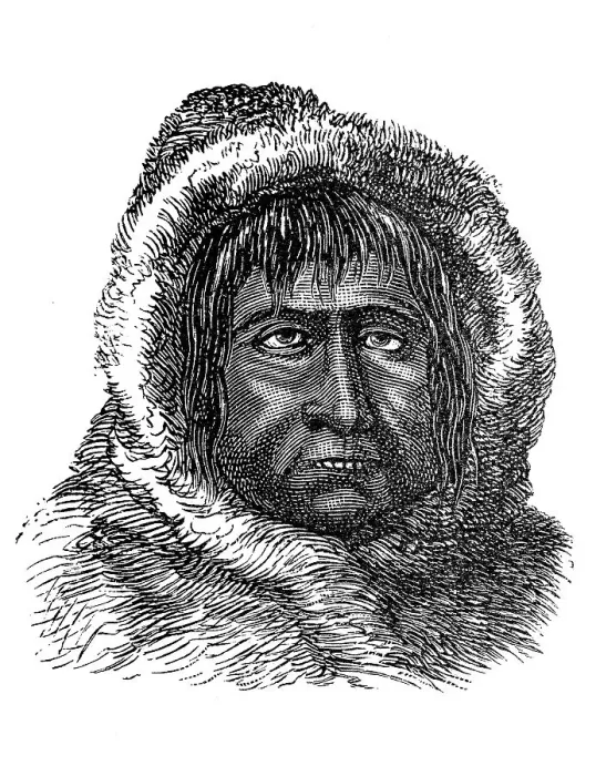 Framed Print : Indians, here an Eskimo man, Inuit Framed Print : Indians, here an Eskimo man, Inuit