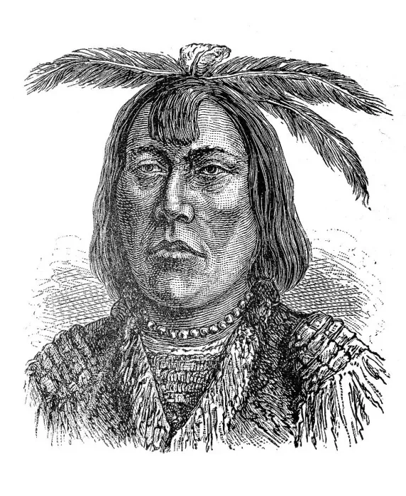 Framed Print : Indians, here an Indian of the American Northwest