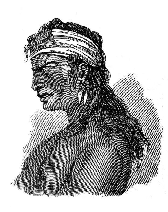 Framed Print : Indians, here a man from Patagonia