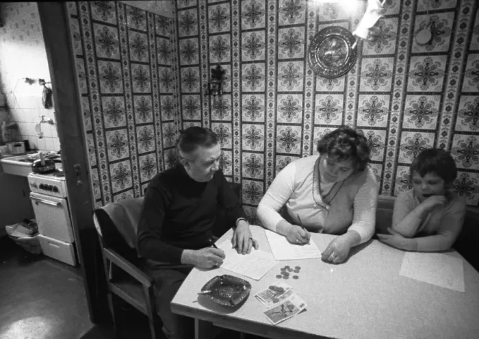 Framed Print : The inflation rate and inflation of the 1970s increasingly burdened working class families
