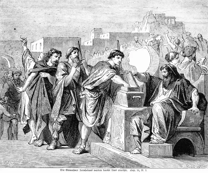 Framed Print : The inhabitants of Jerusalem are chosen by lot