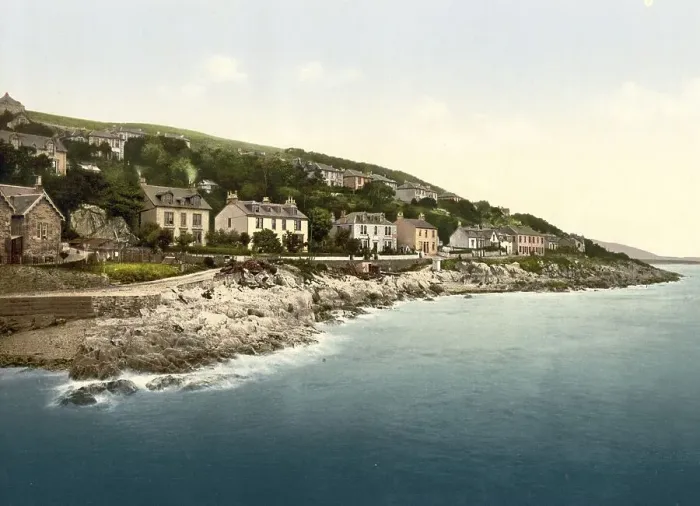 Framed Print : Innellan from the pier West, a village in Argyll and Bute