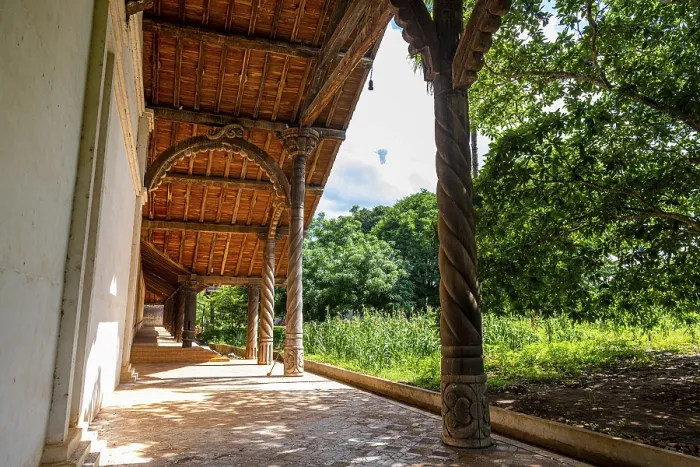 Framed Print : Inner yard, San Miguel de Velasco mission