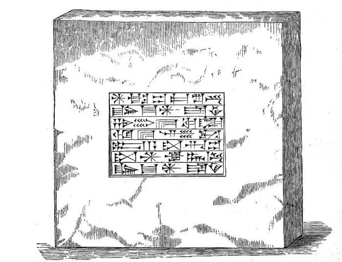 Framed Print : Inscribed Brick from Ancient Babylonia
