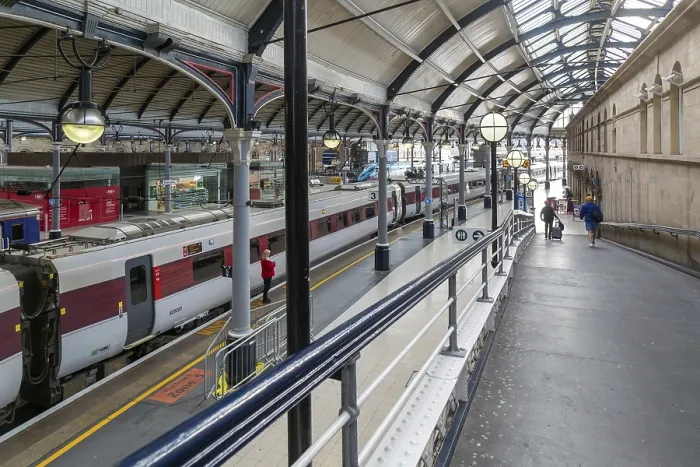 Framed Print : Inside railway station, Newcastle upon Tyne