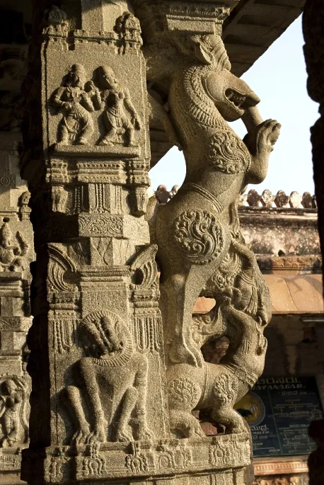 Framed Print : Inside Virupaksha temple, Hampi, Karnataka, India