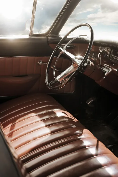 Framed Print : Interior of a 1950s vintage classic car Framed Print : Interior of a 1950s vintage classic car