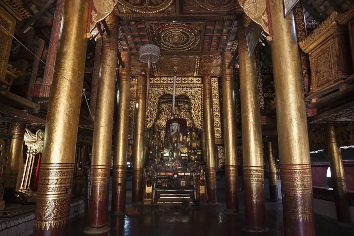 Framed Print : Interior of the Buddhist monastery Wan Sen Framed Print : Interior of the Buddhist monastery Wan Sen