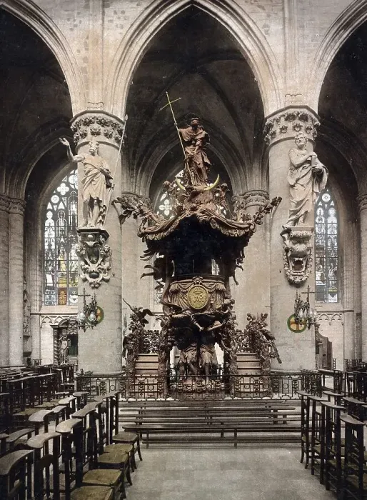 Framed Print : Interior, Cathedral of St Michael and St Gudula Framed Print : Interior, Cathedral of St Michael and St Gudula