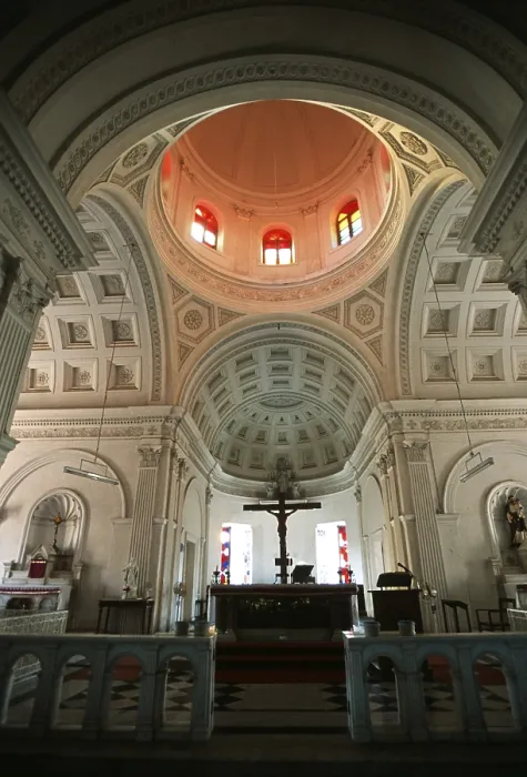 Framed Print : Interior in church our lady of angels