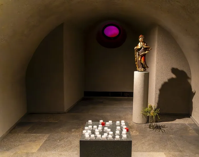 Framed Print : Interior design of the newly designed St Hedwig's Cathedral
