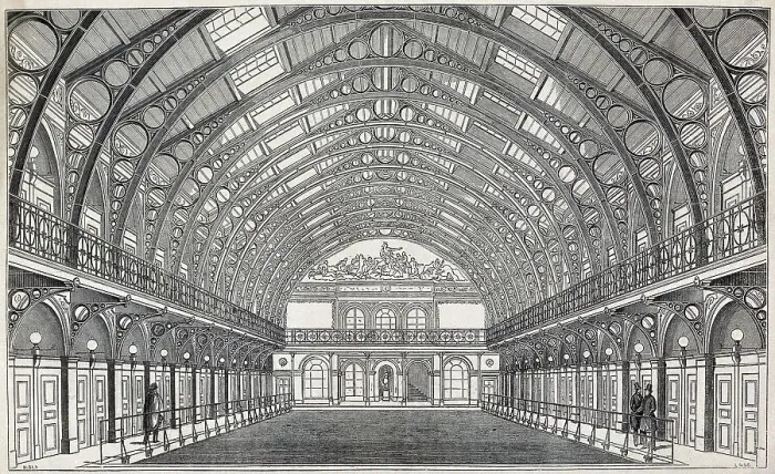 Framed Print : The Interior of the Diana Baths in Vienna (1851)