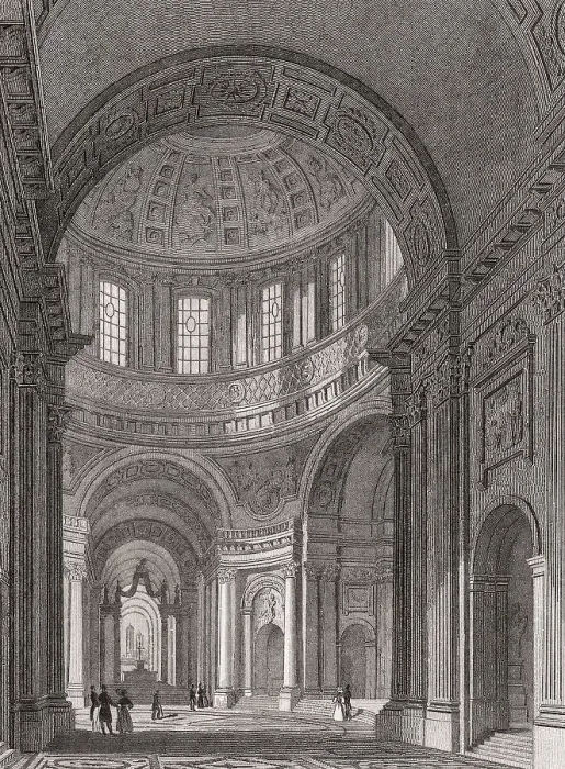 Framed Print : Interior, Dome of Les Invalides