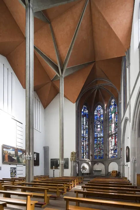 Framed Print : Interior facing north-east, choir window by Wilhelm Buschulte Framed Print : Interior facing north-east, choir window by Wilhelm Buschulte